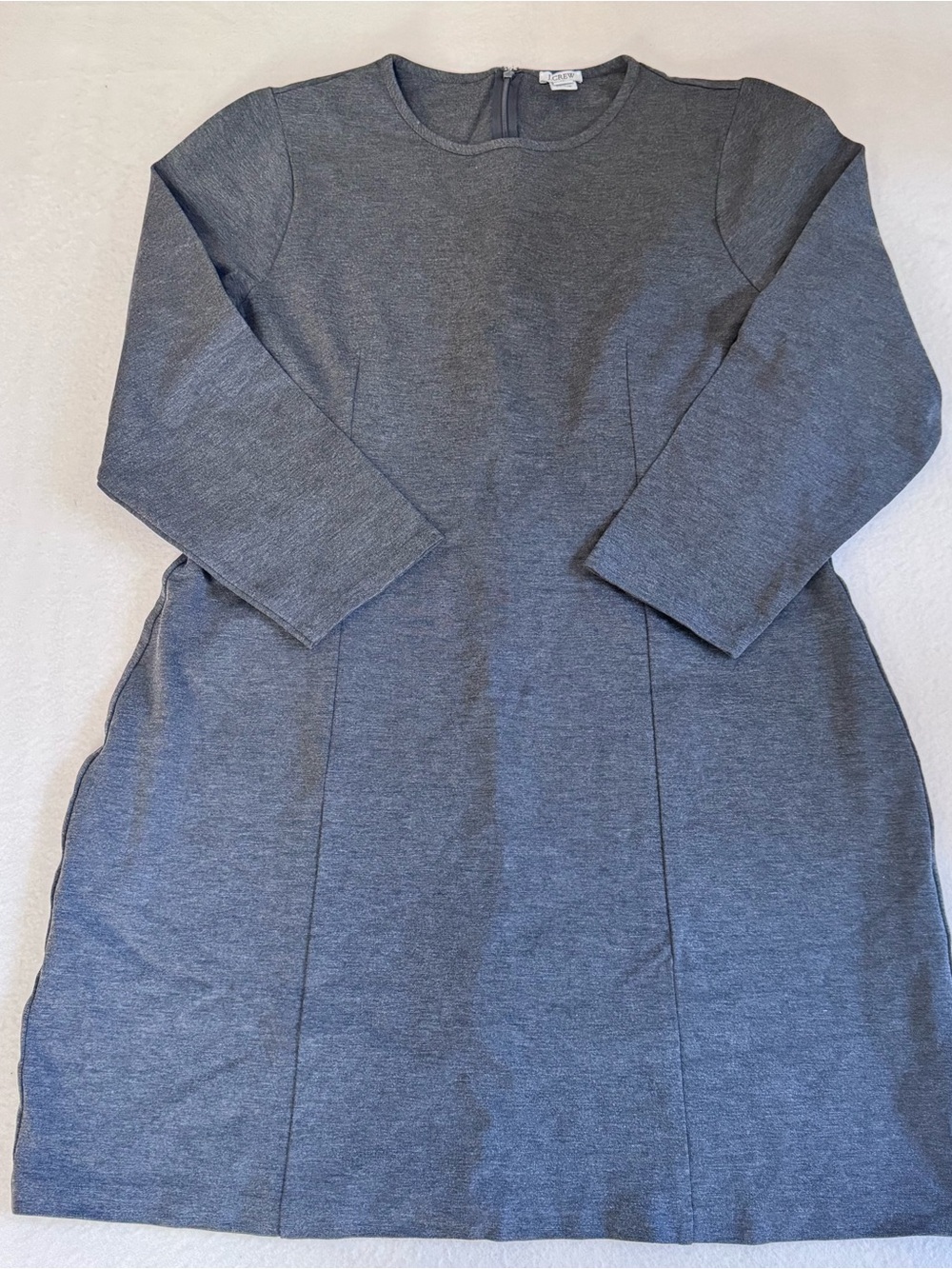 J. Crew Heather Gray Long Sleeve Sheath Dress
